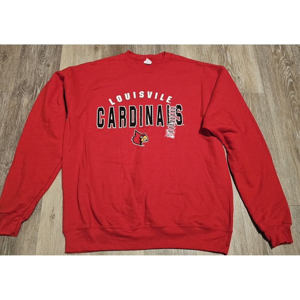 Louisville Cardinals Sweatshirt Medium New With‎ Tags Red College Crewneck.